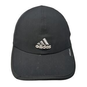 Adidas Adizero Strapback Baseball Cap Black One Size Adjustable Embroidered